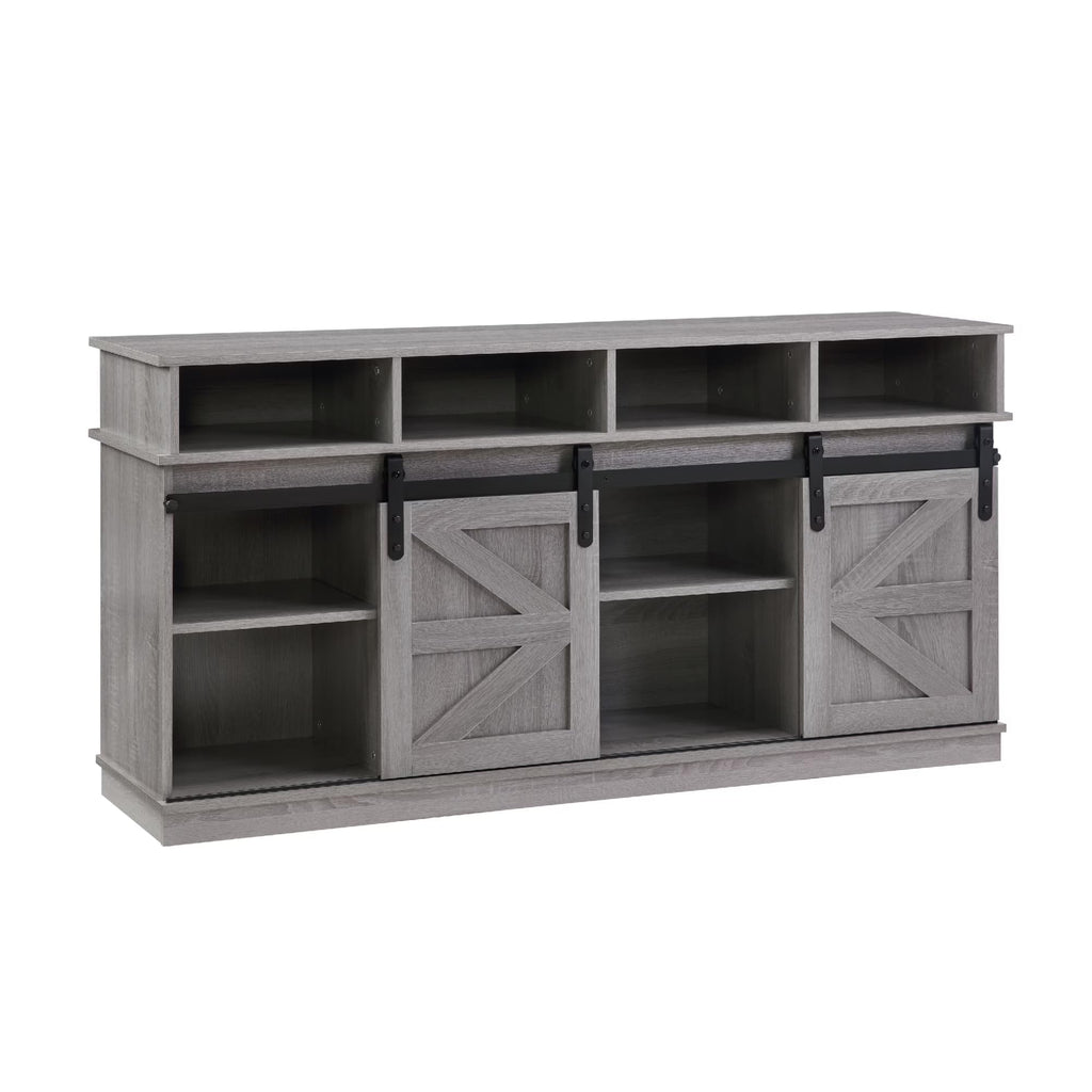 Grey Sliding Barn Door TV Stand Q975000