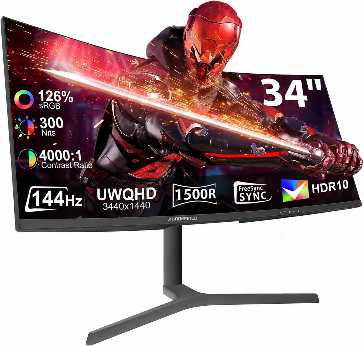 34 Inch Curved Ultrawide Gaming Monitor 180Hz UWQHD O6472