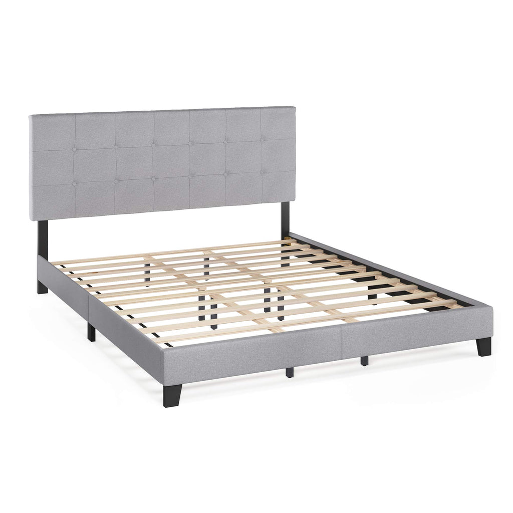 California King Upholstered Platform Bed Frame Y4859