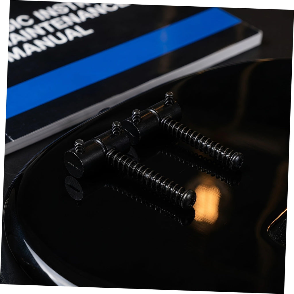 4-string Bass Guitar Metal Bridge Saddles 2 Sets Black V67190