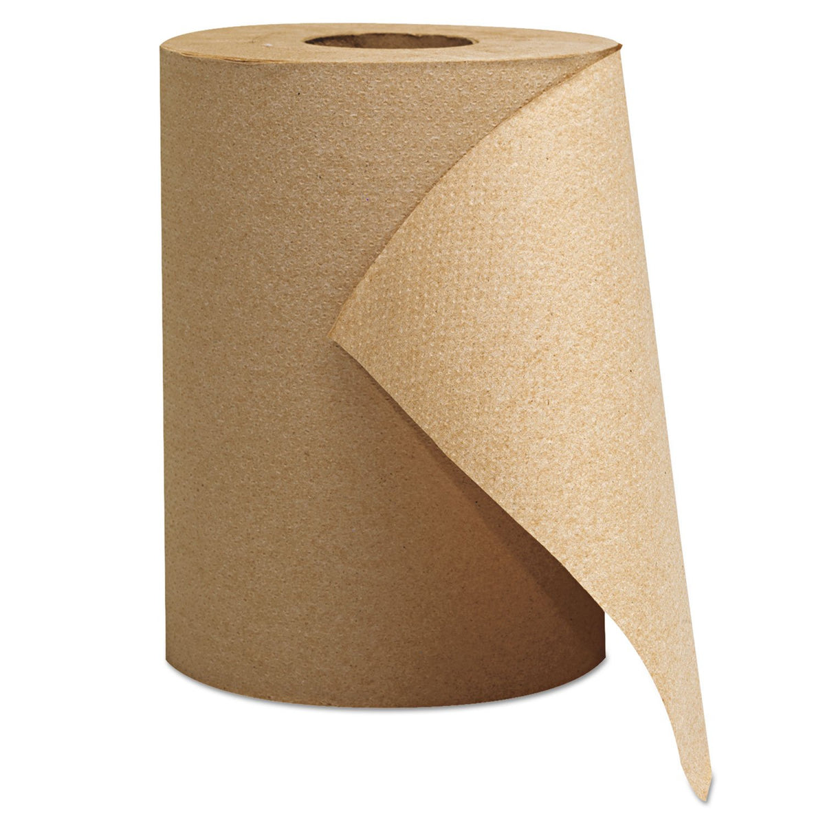 Brown 1-Ply Hardwound Roll Towels 8-Inch x 300 ft 12 Rolls Z17499