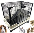 2-Level Rabbit Hutch Guinea Pigs Cage J50626