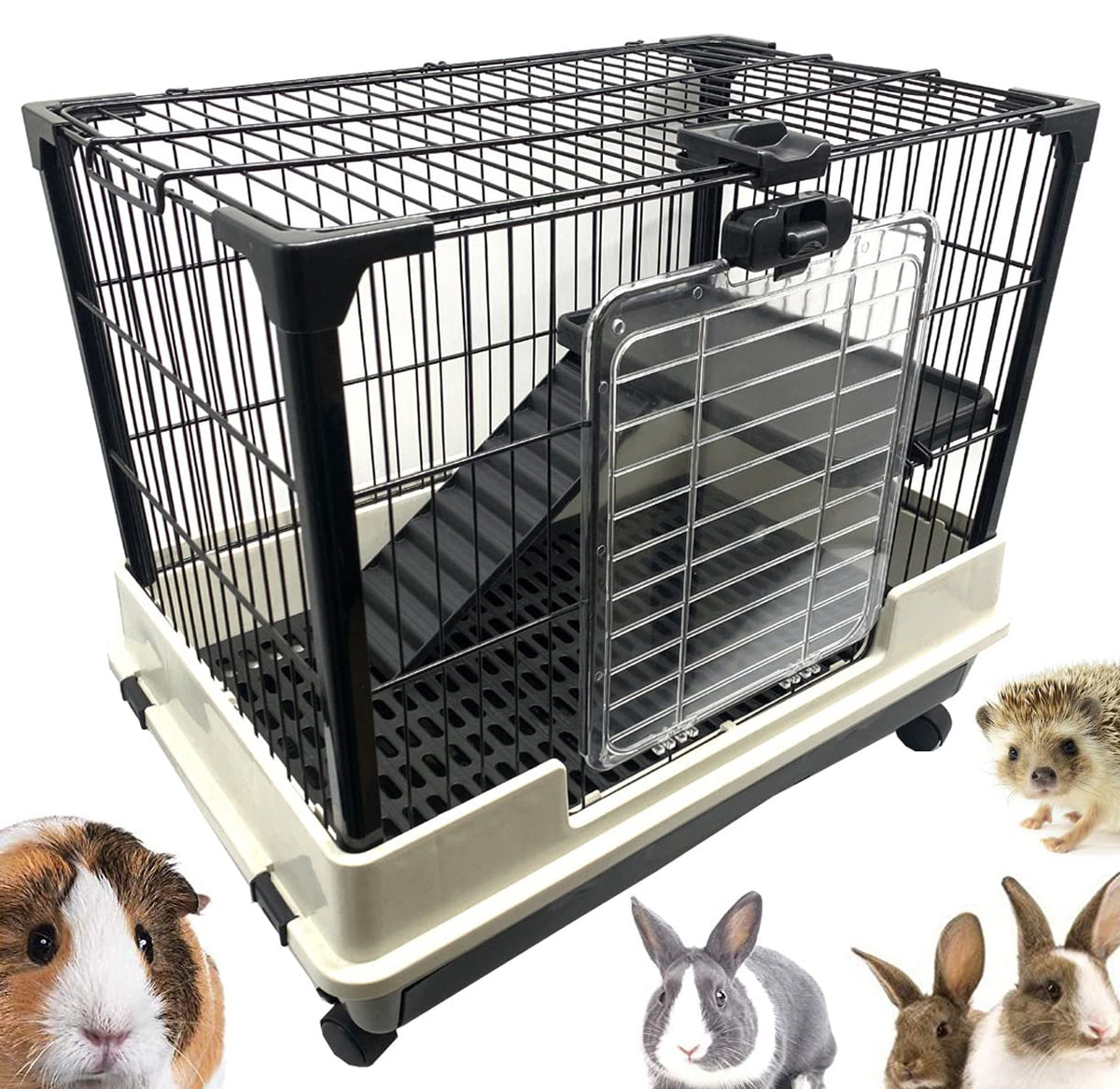 2-Level Rabbit Hutch Guinea Pigs Cage J50626
