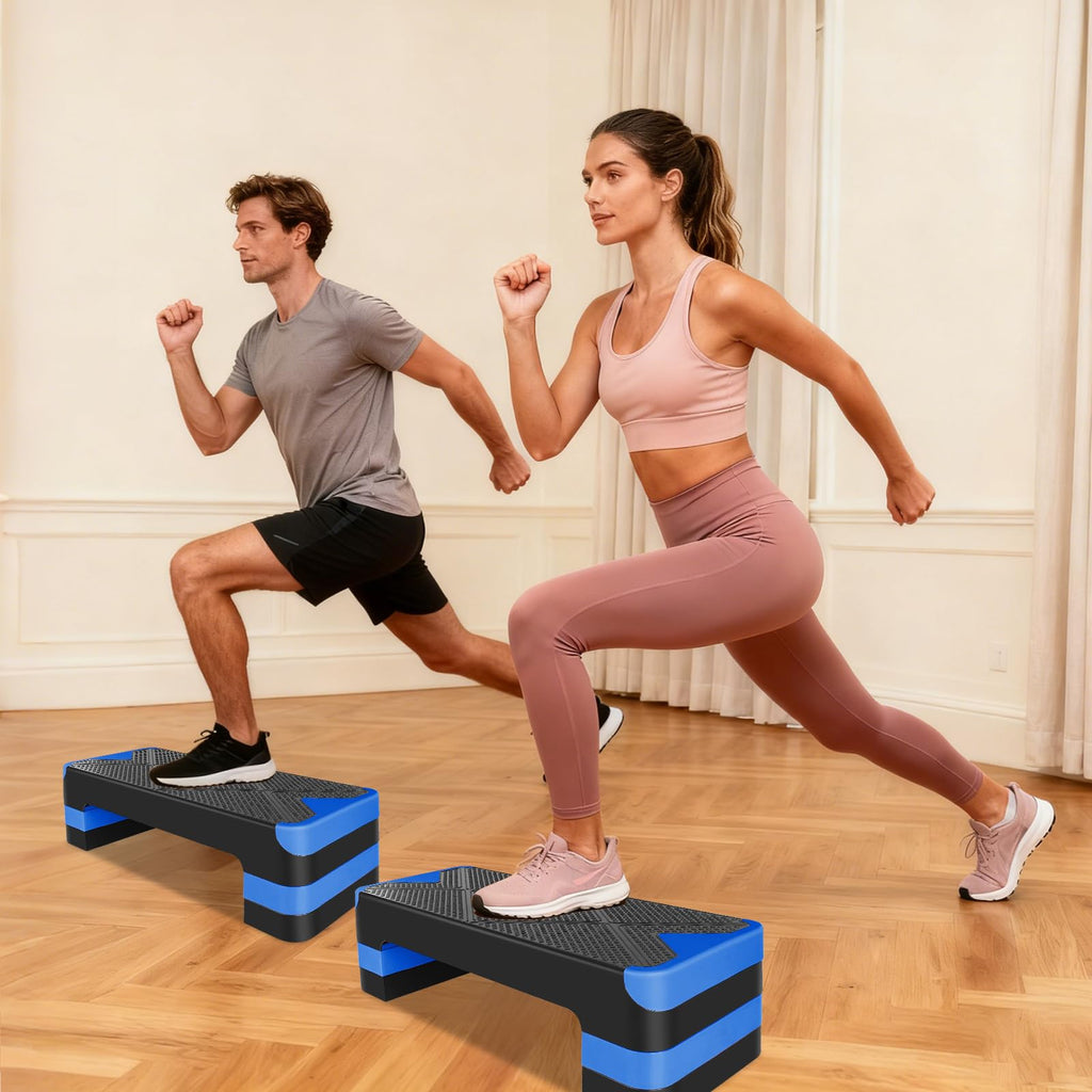 27" Adjustable Aerobic Step Platform with 4 Risers B676