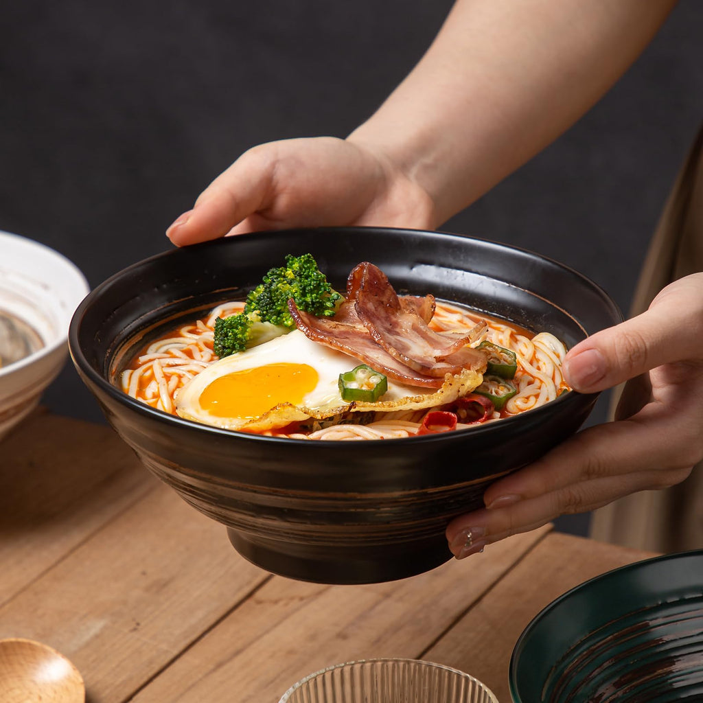 Multicolor Ceramic Ramen Bowl Set of 4 W266353