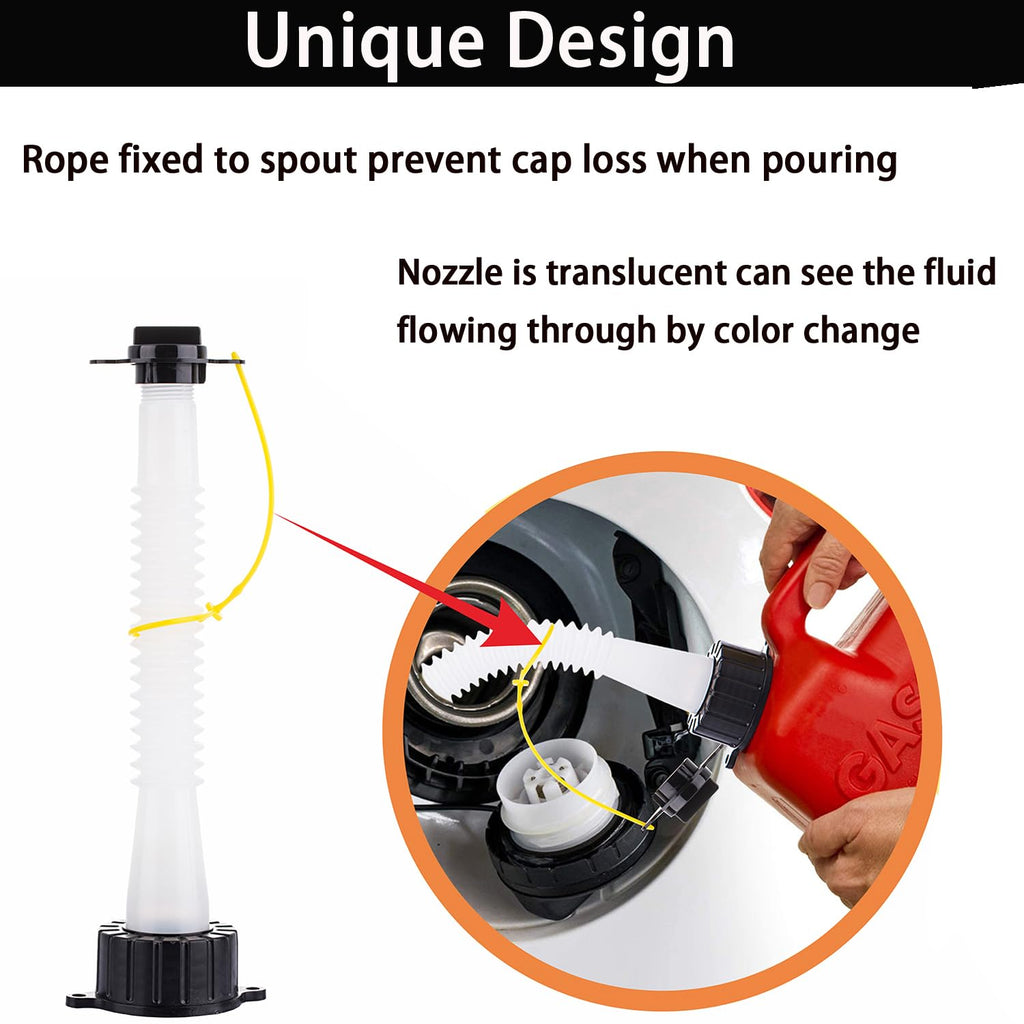 Gas Can Spouts with Vent Cap for 1 2 5 Gallon N693808