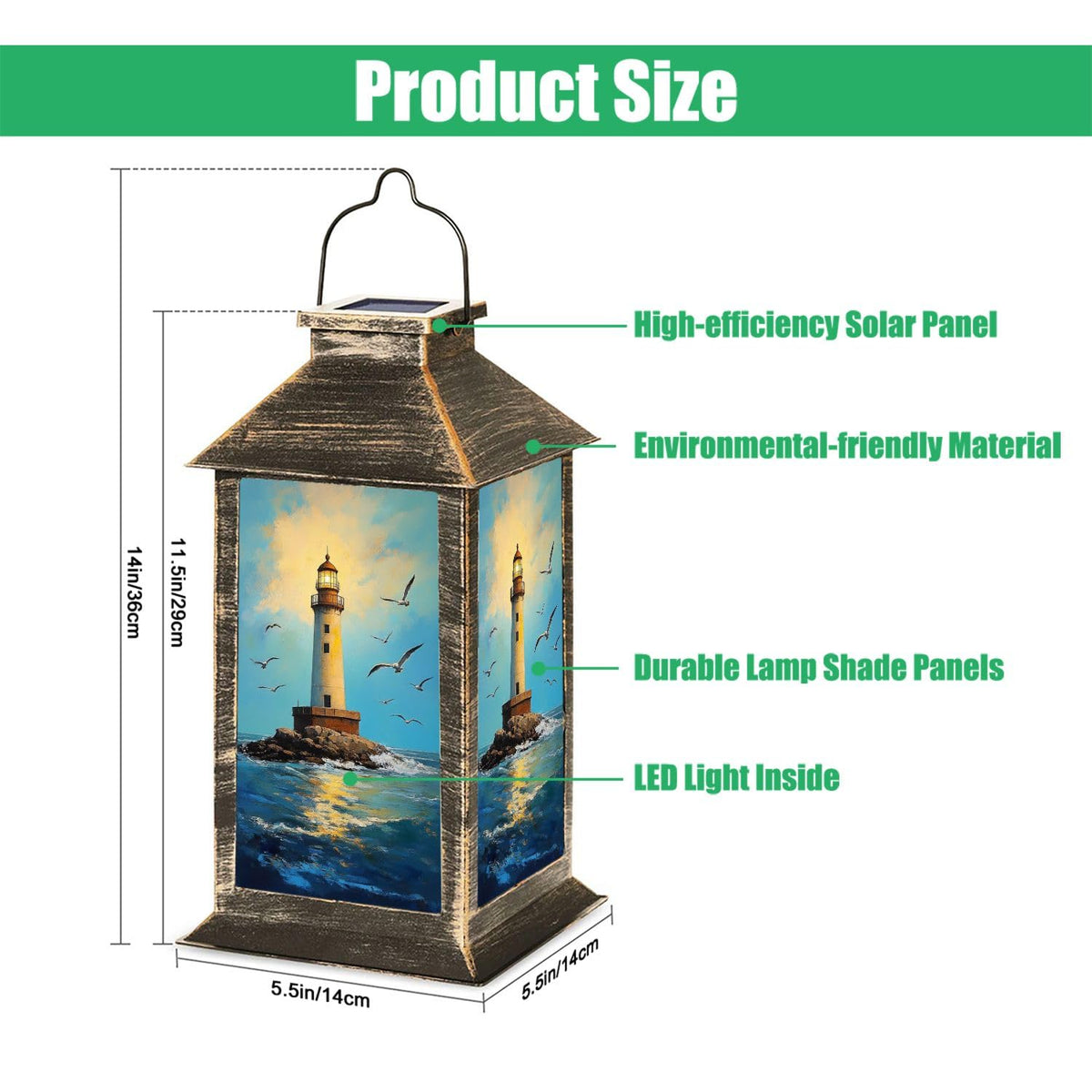 Waterproof Solar Powered Hanging Lantern S799809