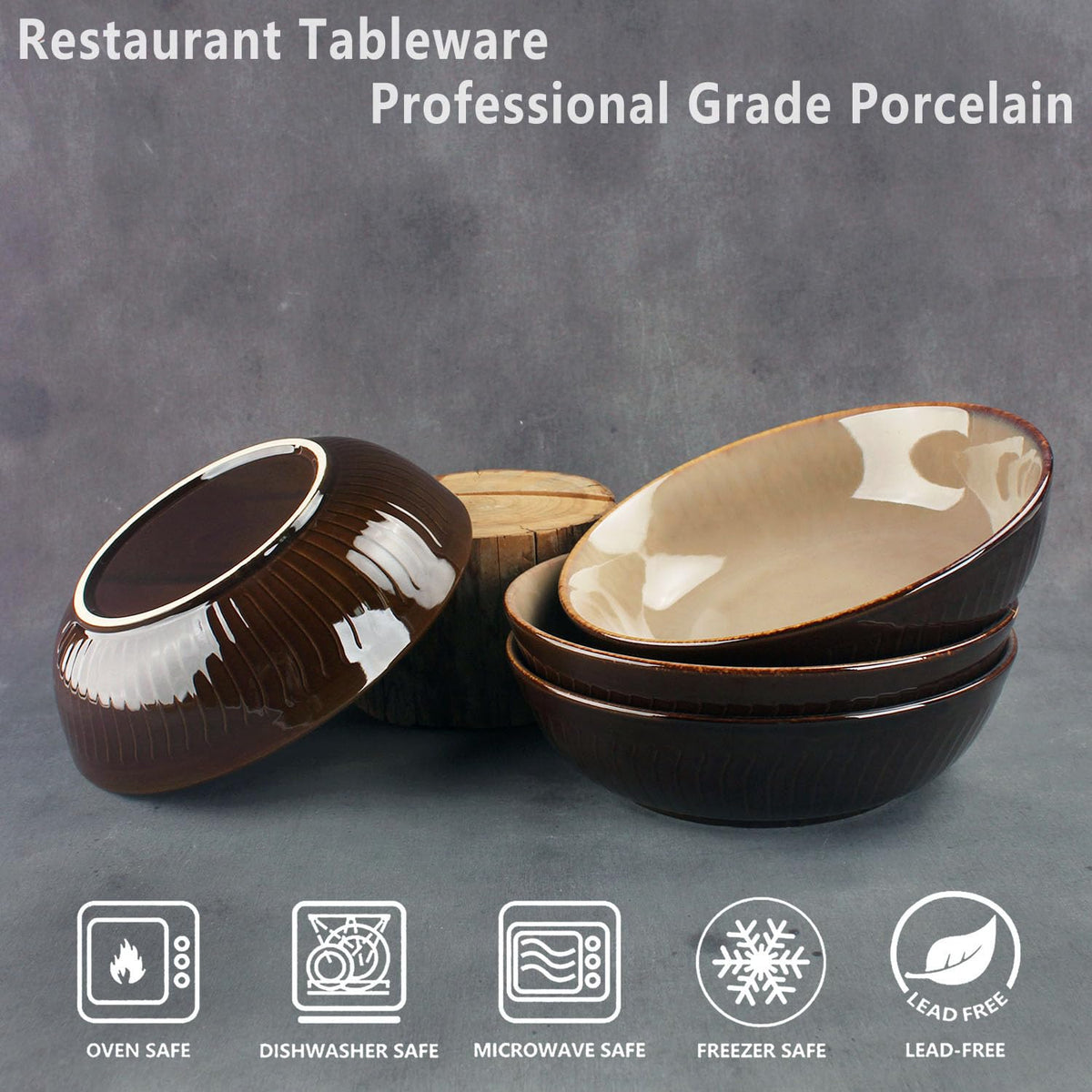 44 Ounce Ceramic Bowl Set of 4 O902