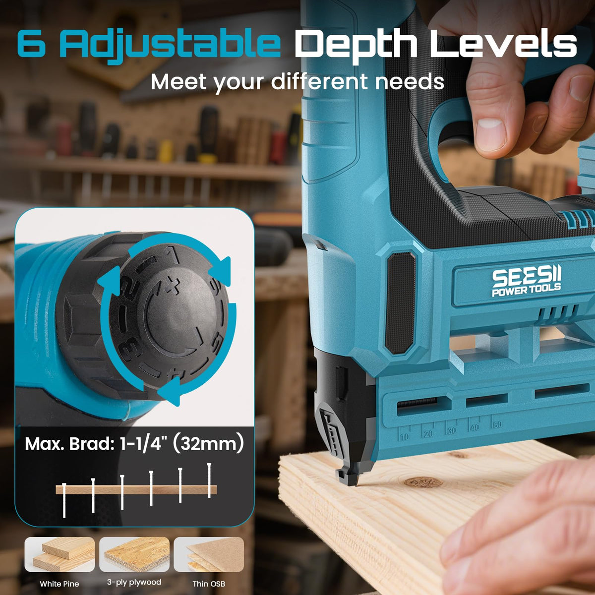 18 Gauge Cordless Brad Nailer and Stapler Gun N63283