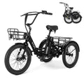 20'' Folding Electric Trike 750W 3-Wheel Bike with Removable Battery O17186
