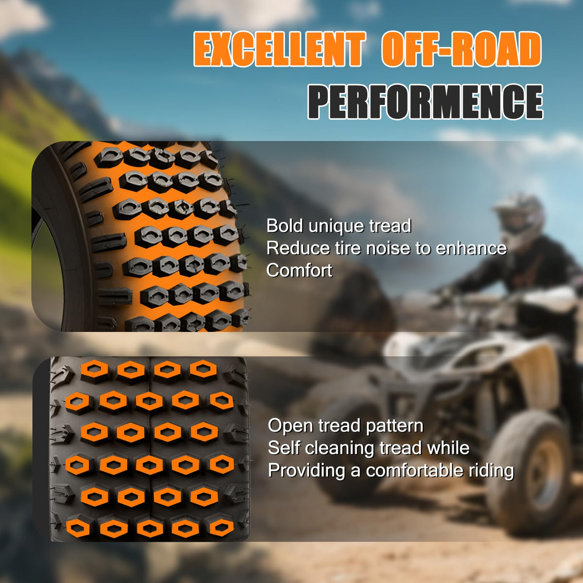 20x7-8 All Terrain ATV Tires Set of 2 H9007