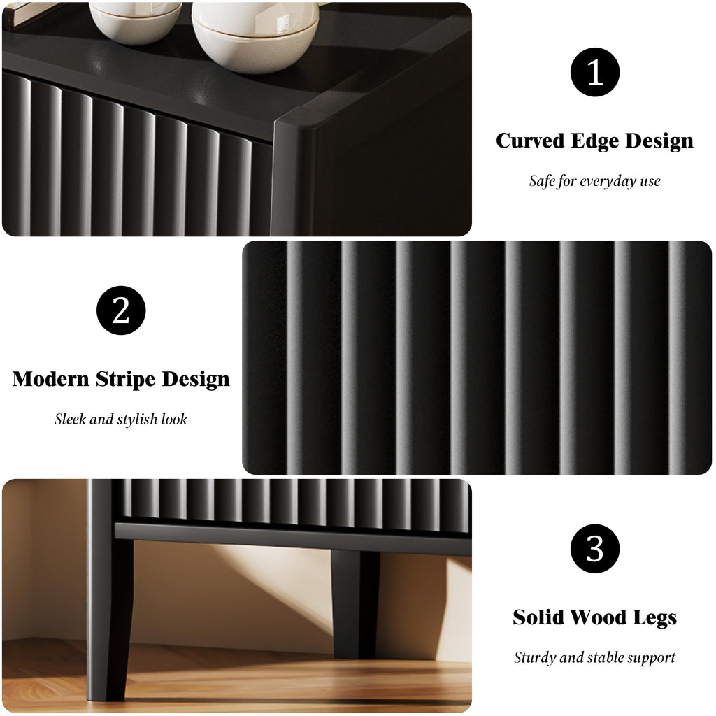 Black 4 Drawer Dresser Z4232