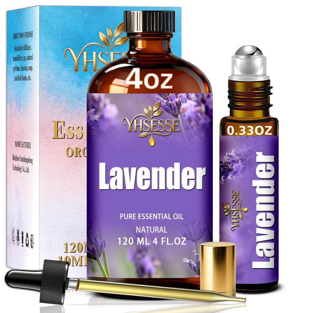 Lavender 4 Fl Oz and Tea Tree 16 Fl Oz Essential Oil B69090