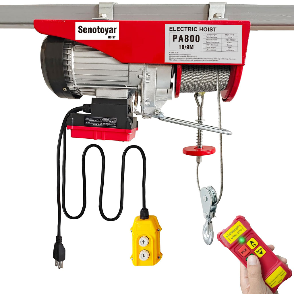 1760lbs Electric Hoist Winch with Wireless Control F38674