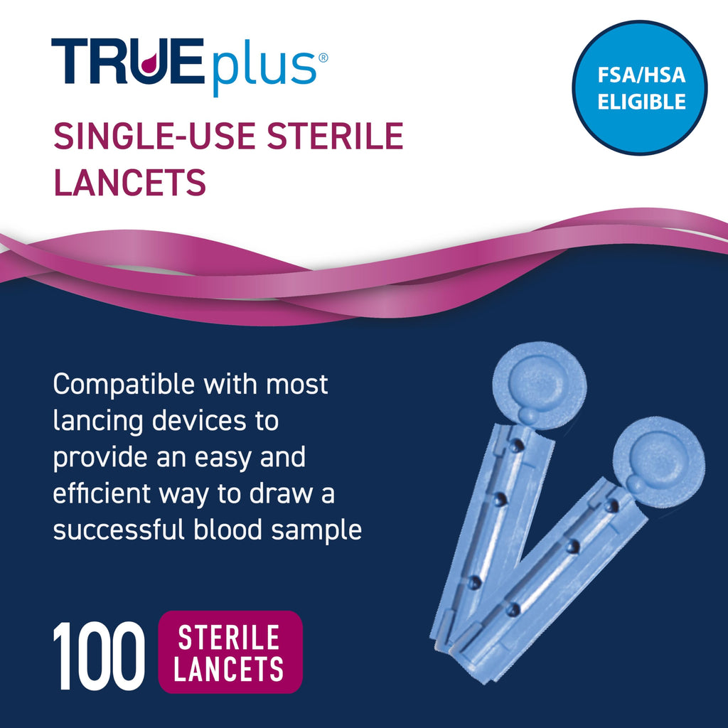 Glucose Test Strips 100 Count, 30G Lancets 100 Count D1778