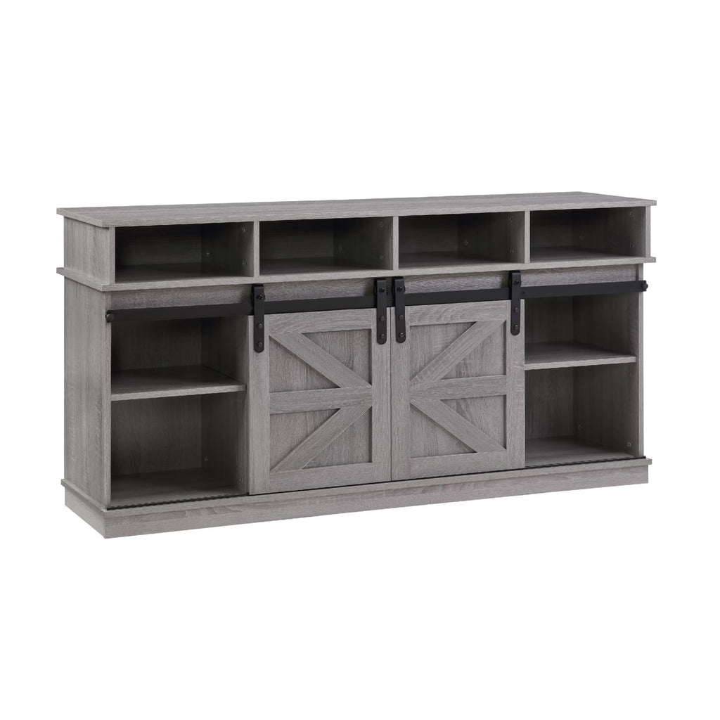 Grey Sliding Barn Door TV Stand Q975000