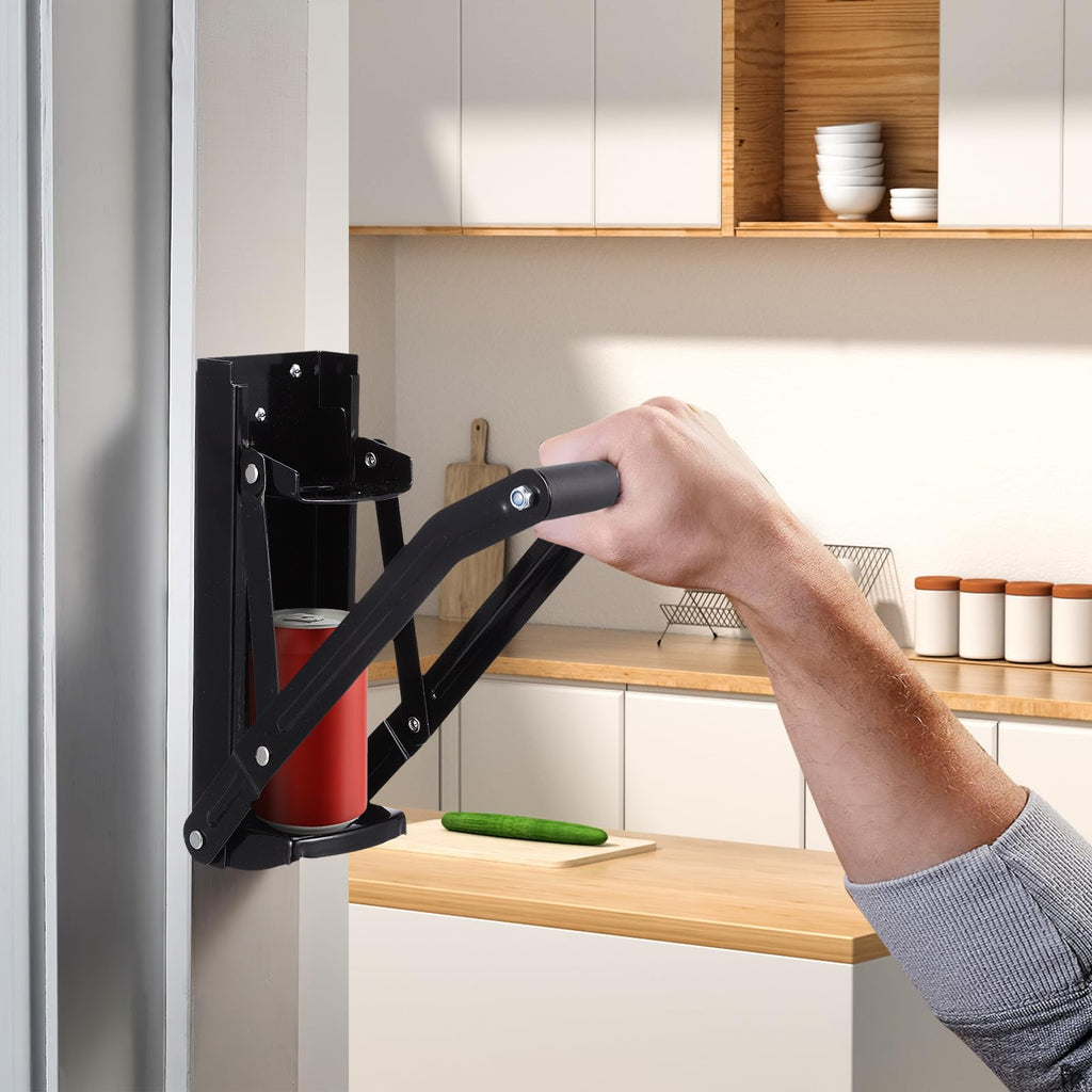 Wall Mounted Stainless Steel Can Crusher with Bottle Opener I57288