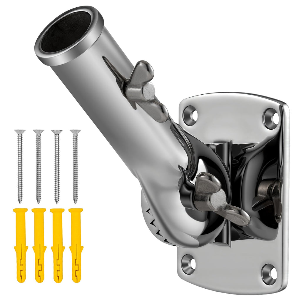 316 Stainless Steel Flag Pole Holder Bracket with Drain Hole, 1" A219674