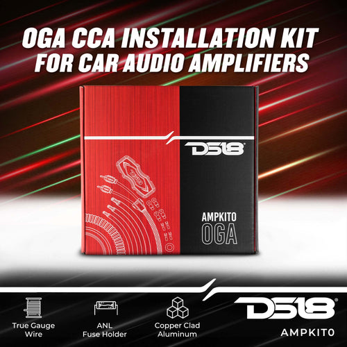 0 Gauge CCA Complete Amp Wiring Kit with ANL Fuse Holder 250A S595
