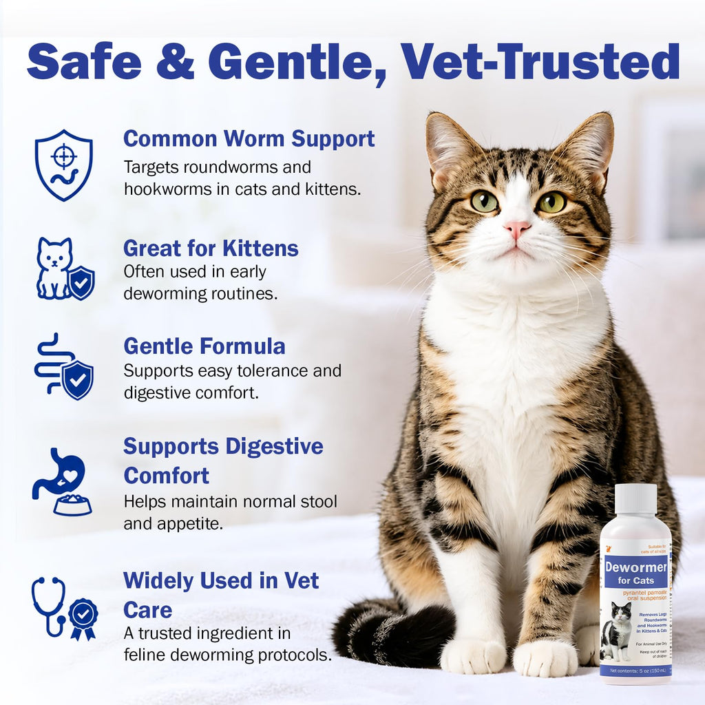 Pyrantel Pamoate Oral Dewormer for Cats & Kittens S72122