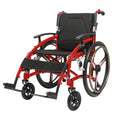 Folding Transport Wheelchair with Detachable Full Arms and Elevating Leg Rest D30154
