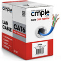 Cat6 Plenum CMP 23AWG UTP Solid 1000ft Blue Ethernet Cable Y61920
