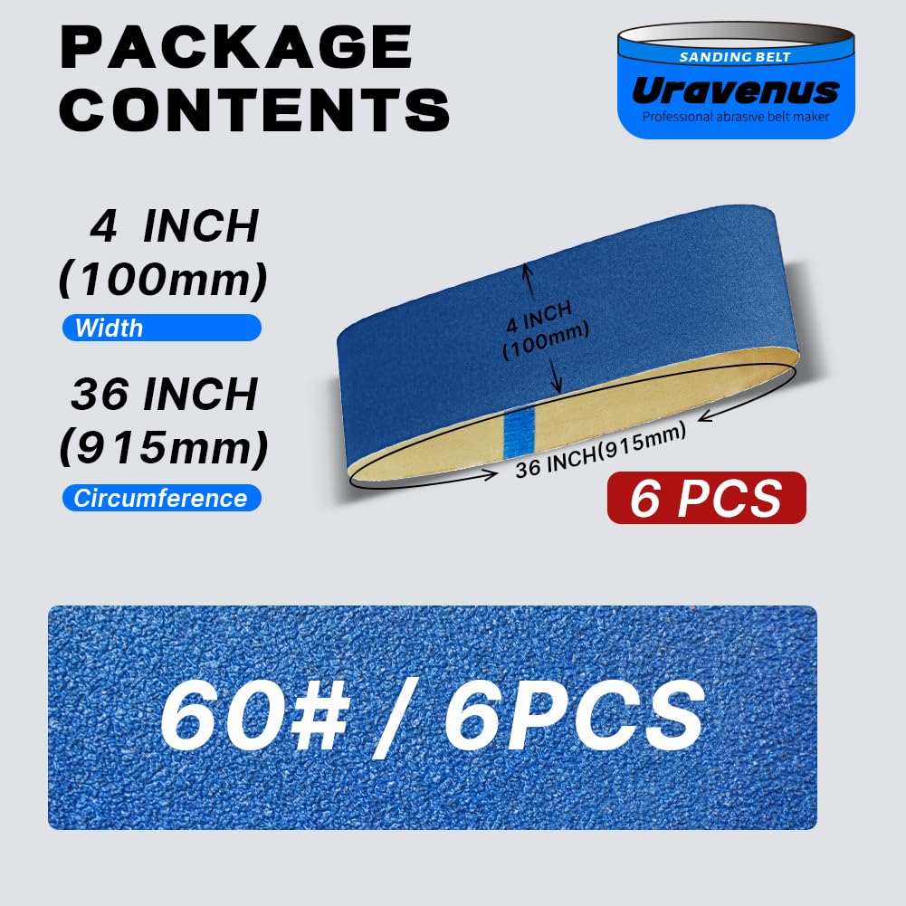 36 Inch 60 Grit Zirconia Sanding Belts R865747