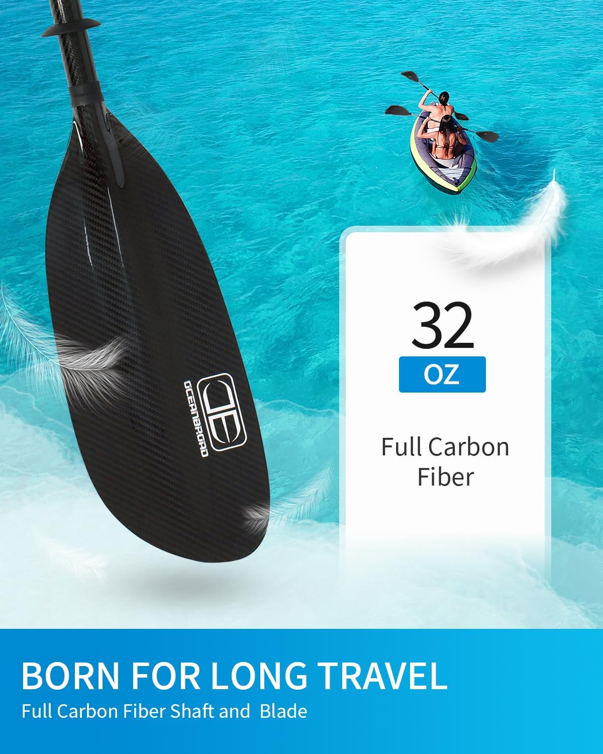 Full Carbon Fiber Adjustable Kayak Paddle Z93789