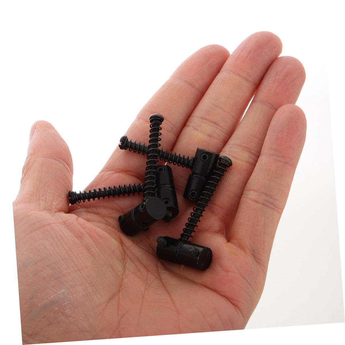 4-string Bass Guitar Metal Bridge Saddles 2 Sets Black V67190