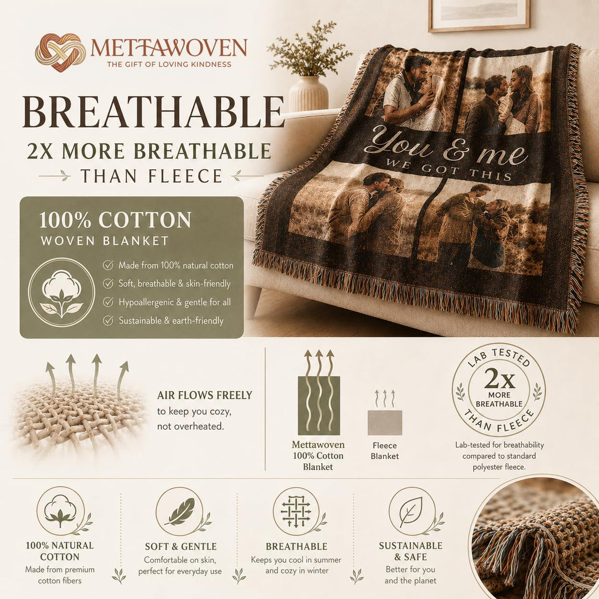 Cotton Throw Blanket E9640