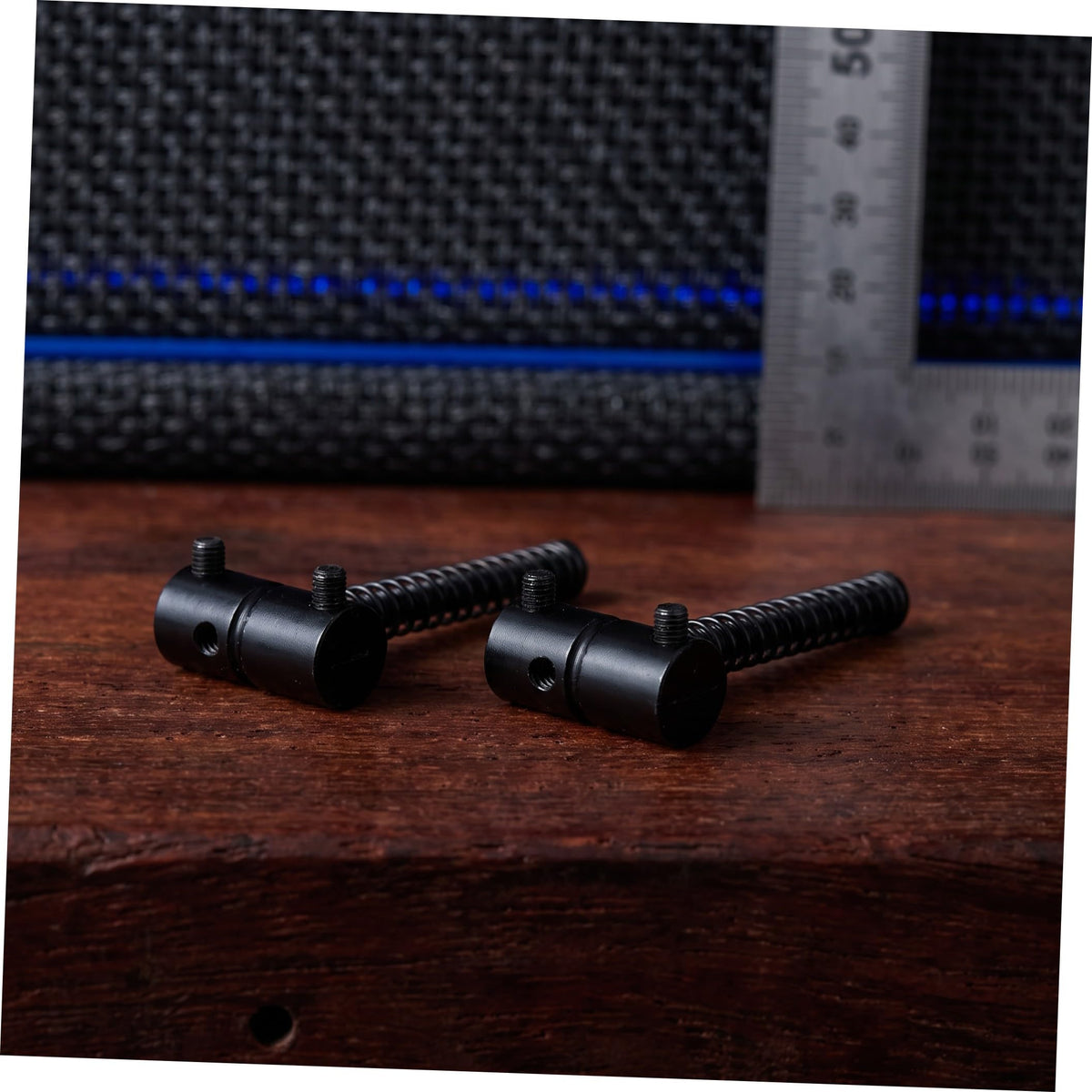 4-string Bass Guitar Metal Bridge Saddles 2 Sets Black V67190