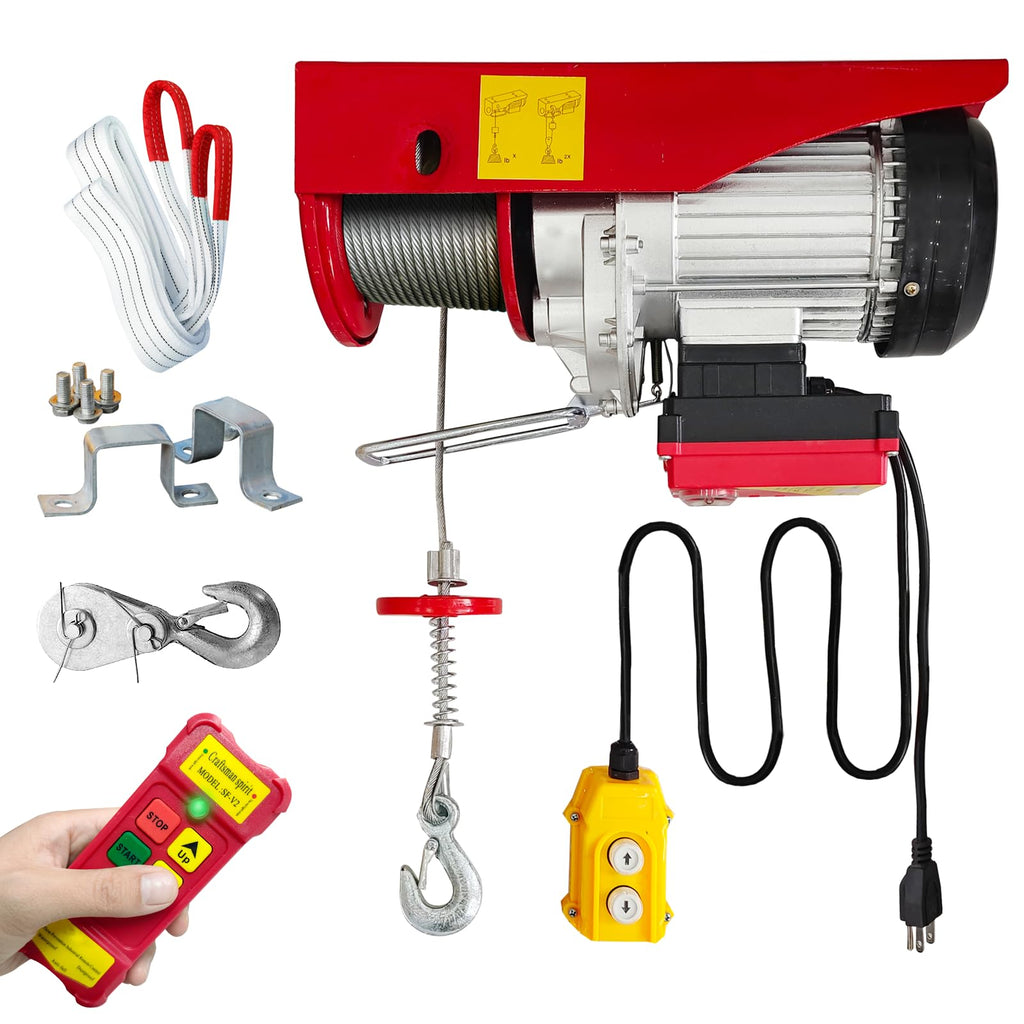 1760lbs Electric Hoist Winch with Wireless Control F38674