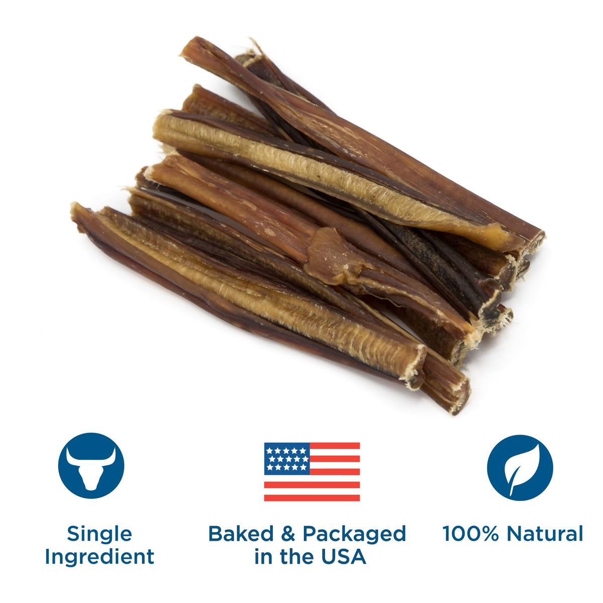6 Inch Thin Bully Sticks 24 Count Natural Dog Treats E1868