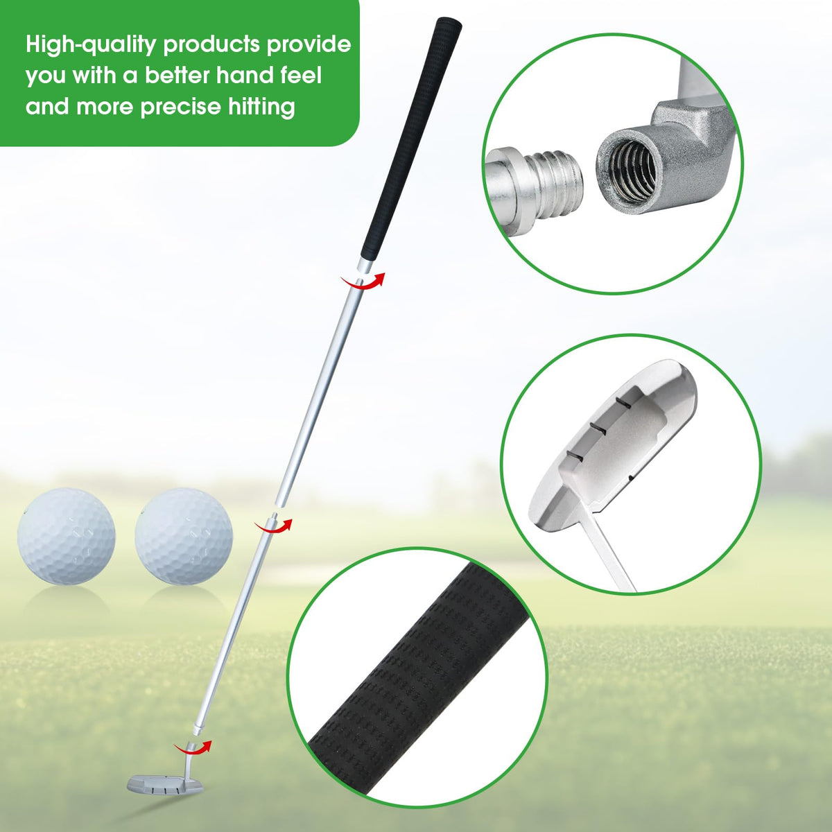 Right Handed Golf Putter with 2 Golf Balls O9063