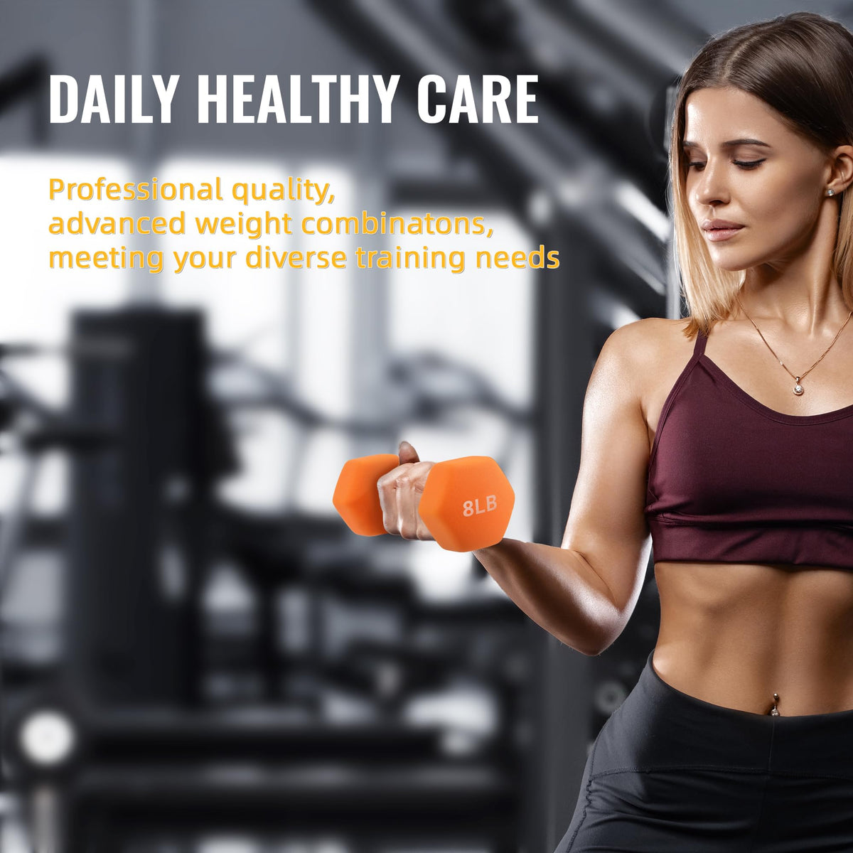Neoprene Dumbbell Set with Rack L544