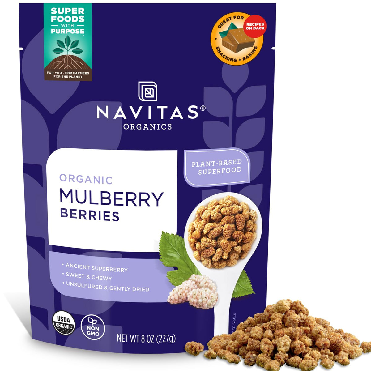 Sun Dried White Turkish Mulberries 8oz A534803