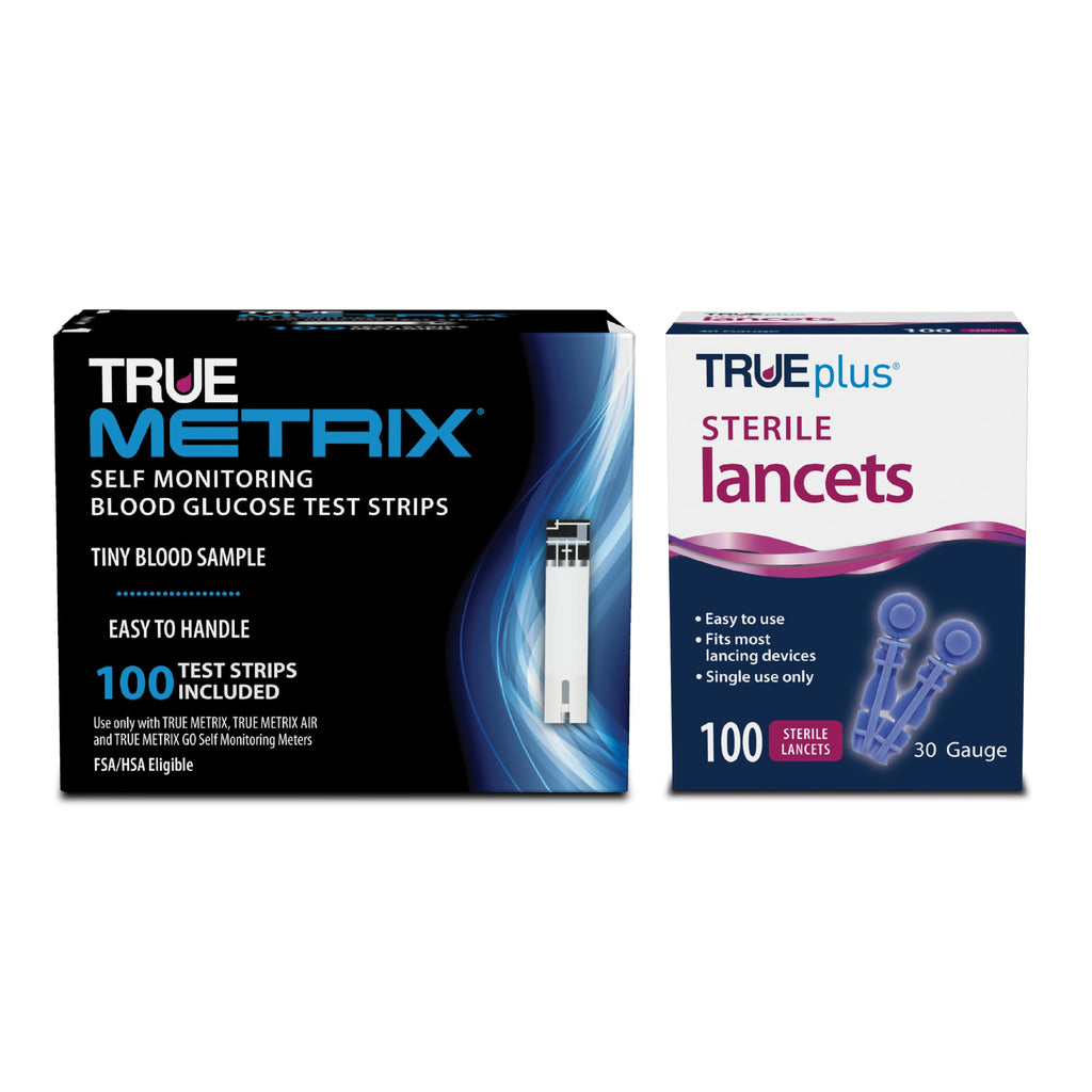 Glucose Test Strips 100 Count, 30G Lancets 100 Count D1778