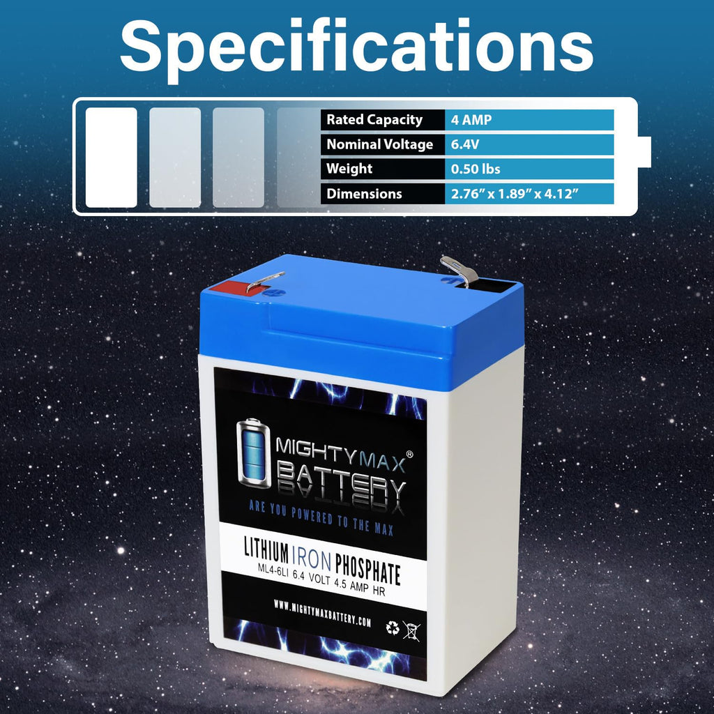 6V 4.5AH Lithium Replacement Battery X76377