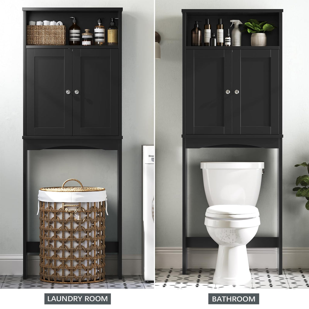 Black Over The Toilet Storage Cabinet V67397
