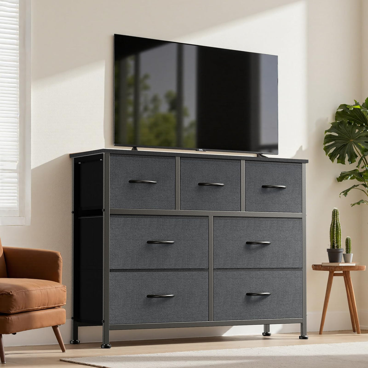 7 Drawer Fabric Dresser O629