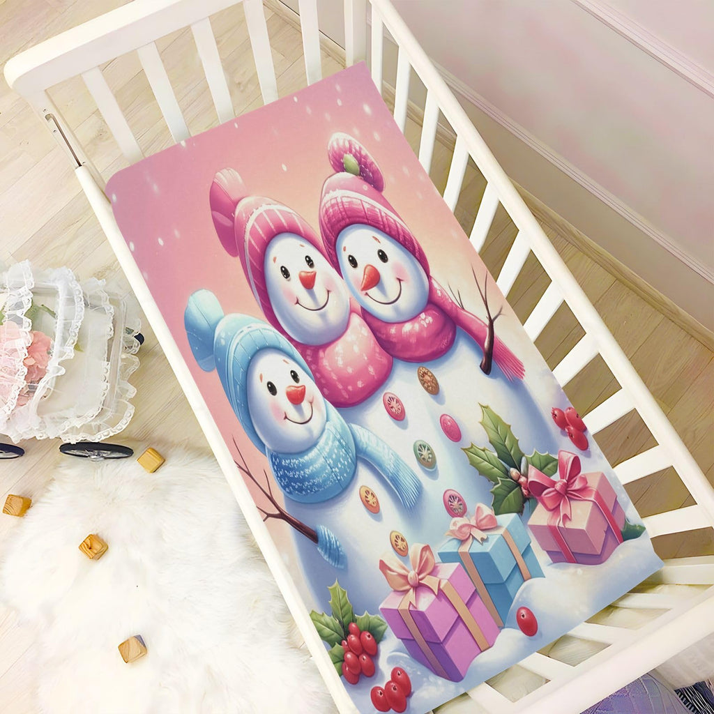 Christmas Snowmen Crib Sheet 52" x 28" V343529