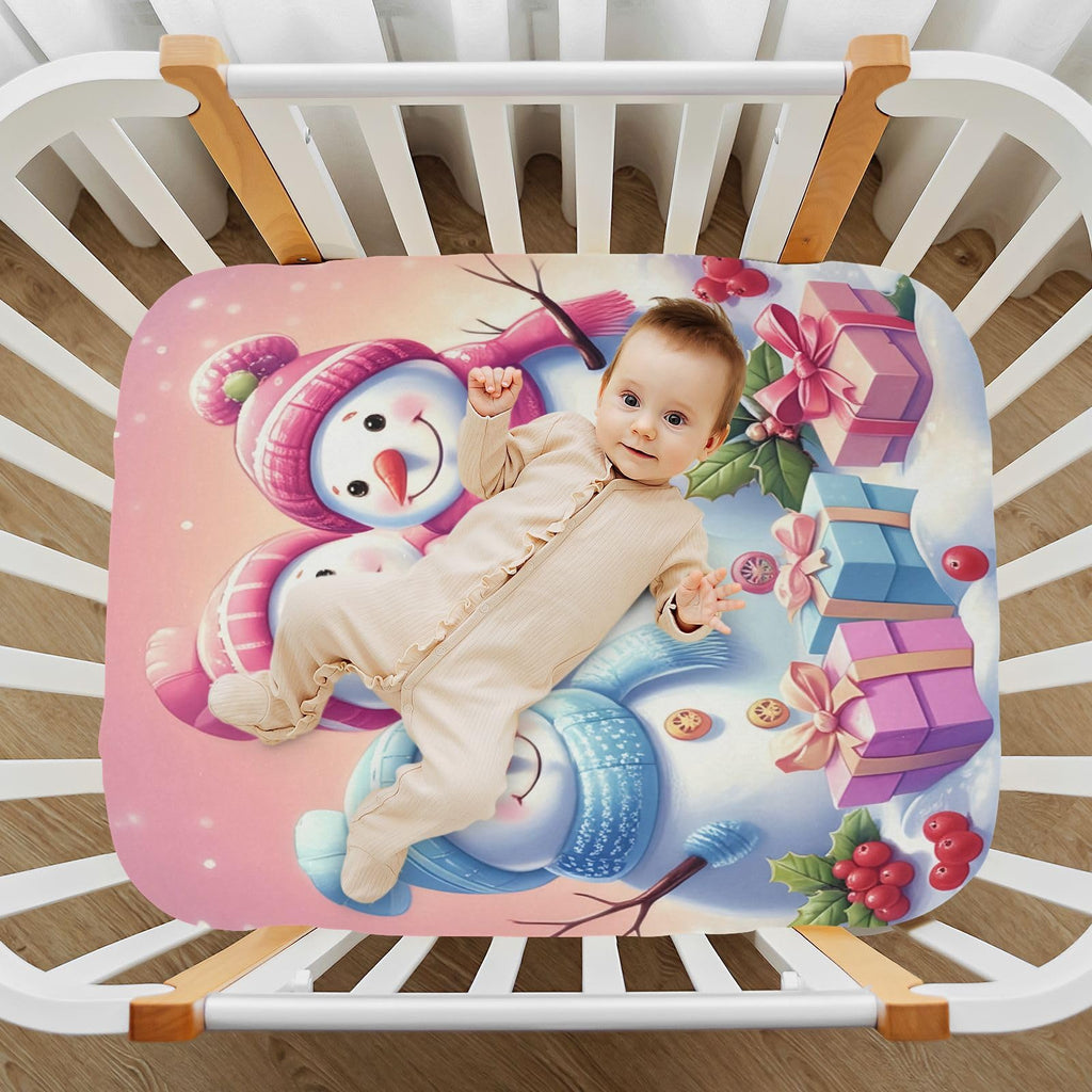 Christmas Snowmen Crib Sheet 52" x 28" V343529