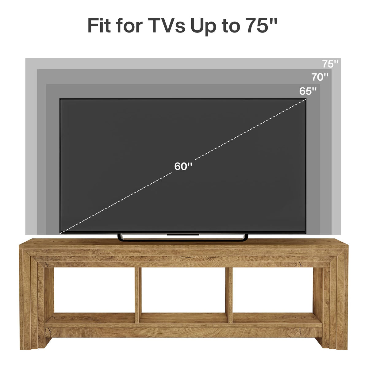 63" Wood TV Stand T144