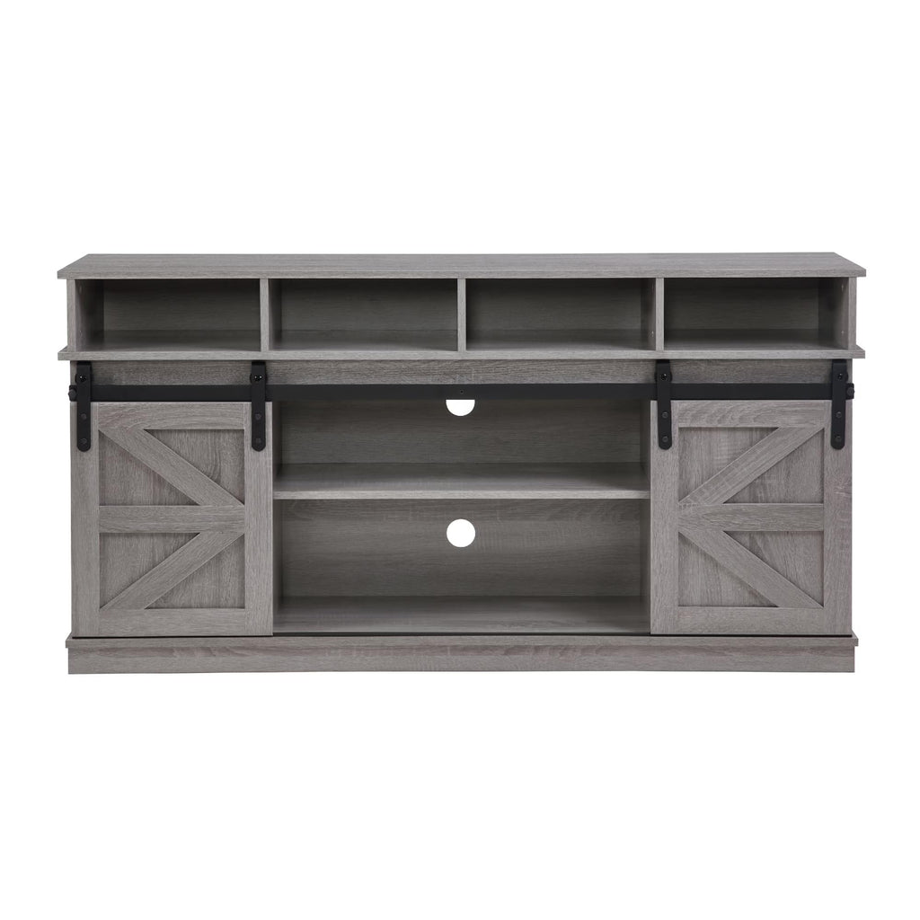 Grey Sliding Barn Door TV Stand Q975000