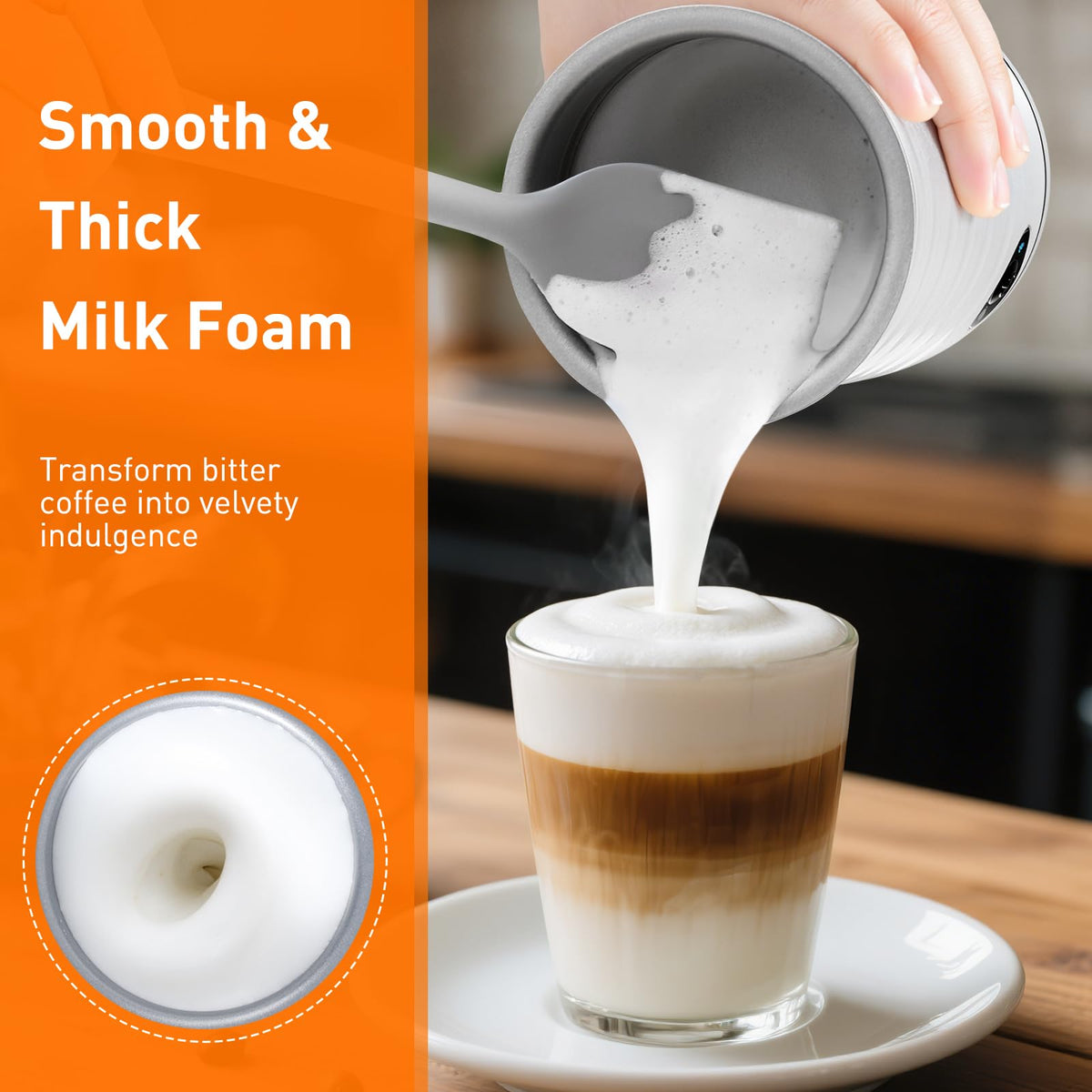 4-in-1 Electric Milk Frother White W327