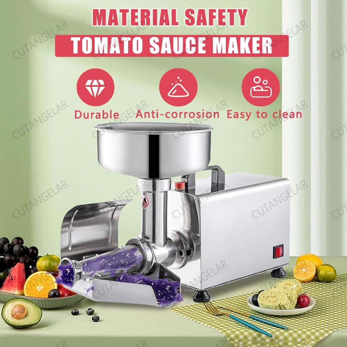450W Stainless Steel Electric Tomato Strainer M6559