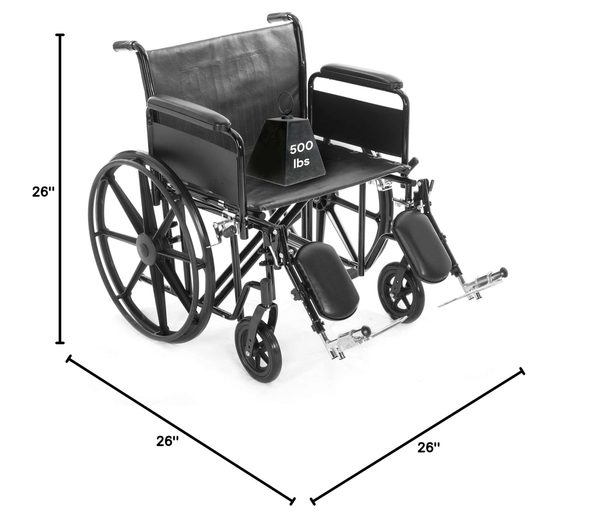 Heavy Duty Bariatric Wheelchair 700lb 28” Seat Width G875