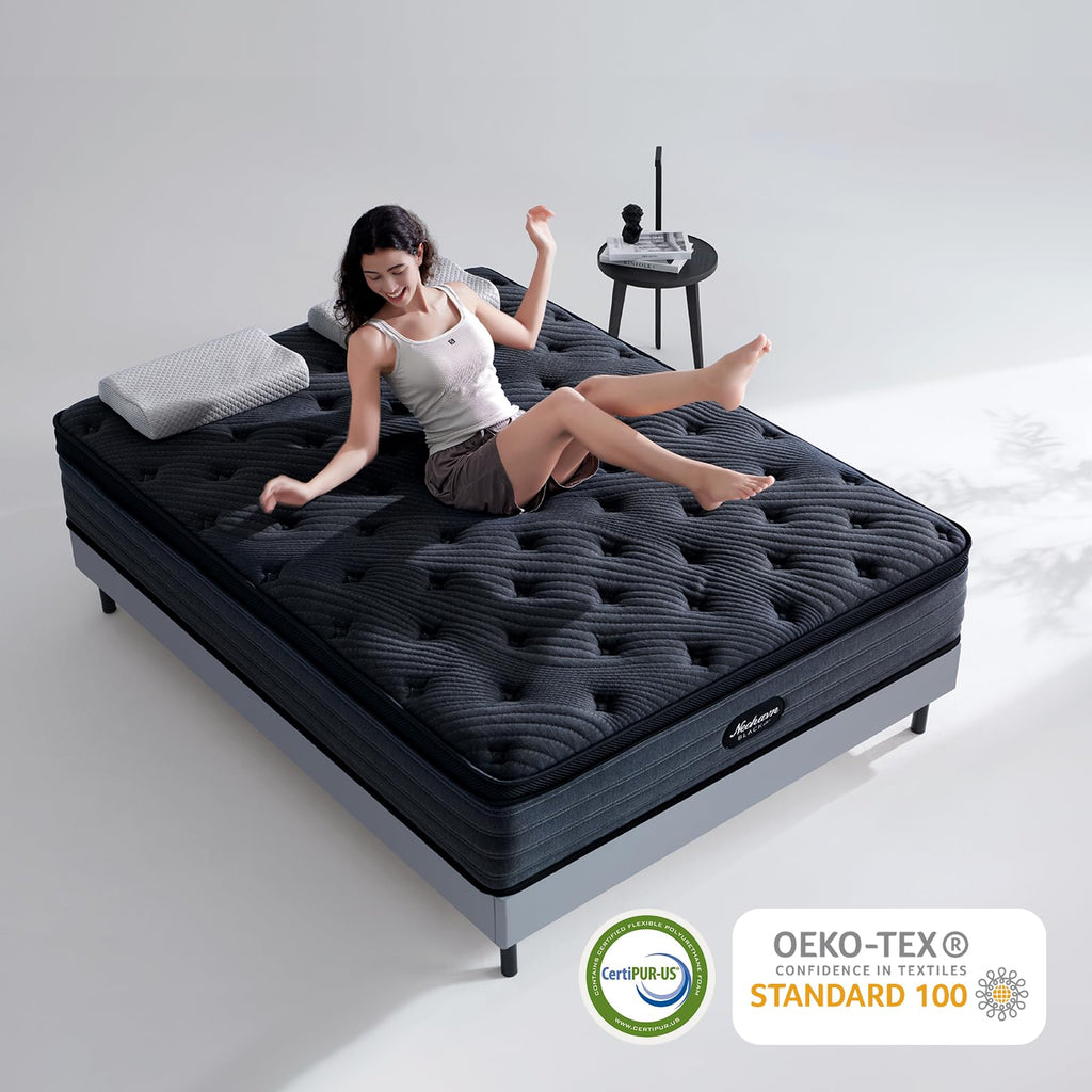 Full XL 12 Inch Cooling Gel Memory Foam Hybrid Mattress G431784