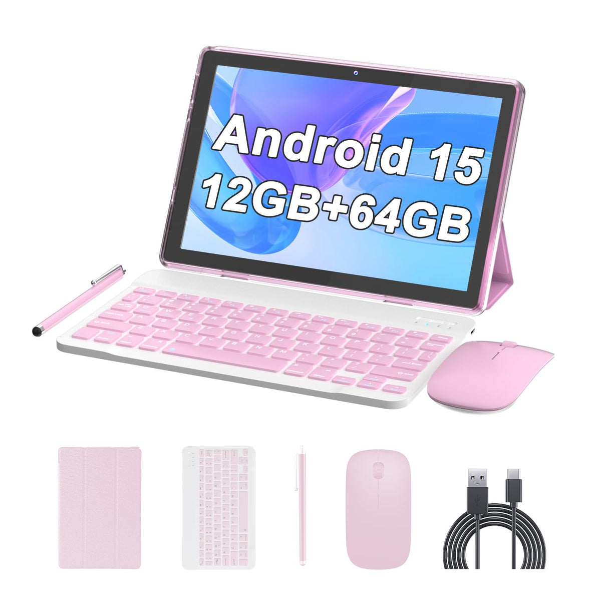 10 Inch Android Tablet with Keyboard 12GB RAM 64GB ROM Z5310