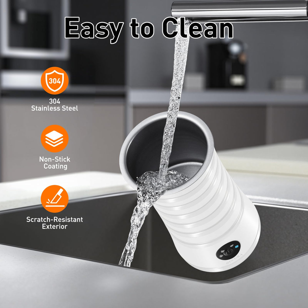 4-in-1 Electric Milk Frother White W327